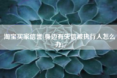 淘宝买家信誉(身边有失信被执行人怎么办)