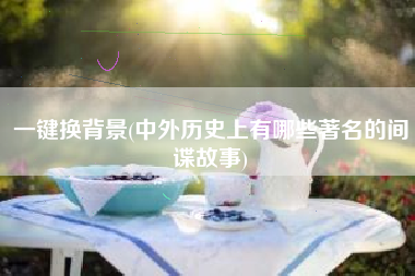 一键换背景(中外历史上有哪些著名的间谍故事)