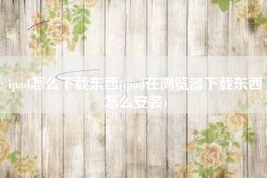 ipad怎么下载东西(ipad在浏览器下载东西怎么安装)