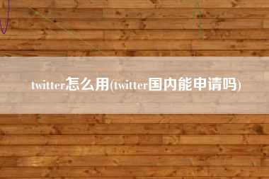 twitter怎么用(twitter国内能申请吗)