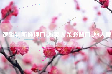 逻辑判断推理口诀(狼人杀必背口诀9人局)