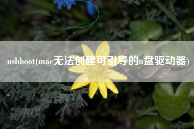 usbboot(mac无法创建可引导的u盘驱动器)