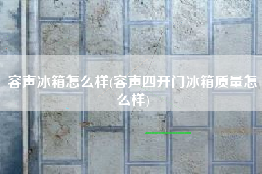 容声冰箱怎么样(容声四开门冰箱质量怎么样)