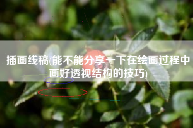 插画线稿(能不能分享一下在绘画过程中画好透视结构的技巧)