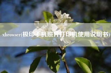 xbrowser(极印手机照片打印机使用说明书)