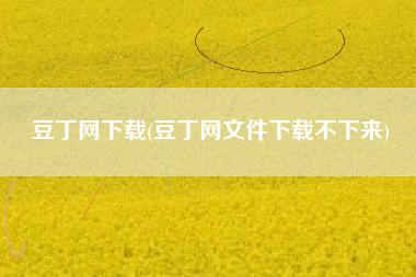 豆丁网下载(豆丁网文件下载不下来)
