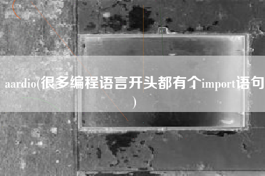 详细阅读:aardio(很多编程语言开头都有个import语句) aardio(很多编程语言开头都有个import语句)