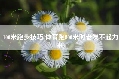 100米跑步技巧(体育跑800米时老发不起力来)