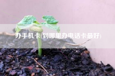 办手机卡(到哪里办电话卡最好)