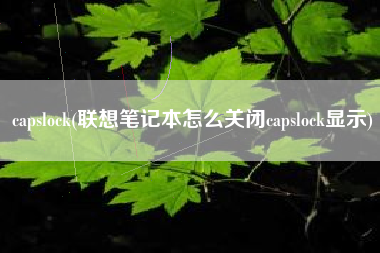 详细阅读:capslock(联想笔记本怎么关闭capslock显示) capslock(联想笔记本怎么关闭capslock显示)