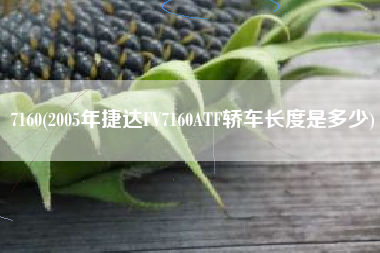 7160(2005年捷达FV7160ATF轿车长度是多少)