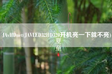JAvHDnet(JAVLED32HD320开机亮一下就不亮)
