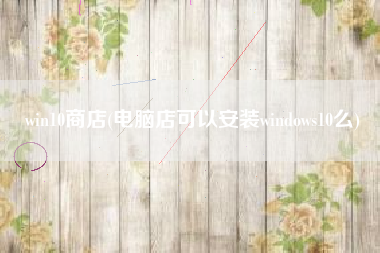 win10商店(电脑店可以安装windows10么)