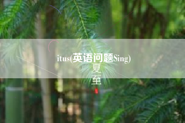 itus(英语问题Sing)