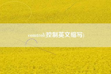 comtrol(控制英文缩写)