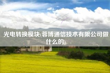 光电转换模块(蓉博通信技术有限公司做什么的)
