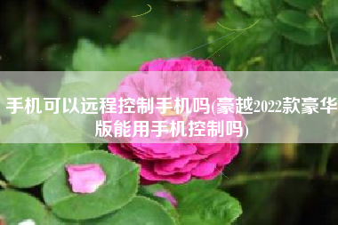 手机可以远程控制手机吗(豪越2022款豪华版能用手机控制吗)