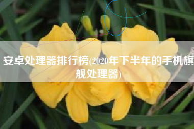 安卓处理器排行榜(2020年下半年的手机旗舰处理器)
