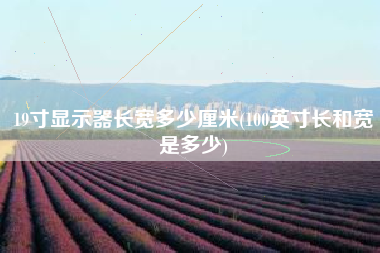 19寸显示器长宽多少厘米(100英寸长和宽是多少)