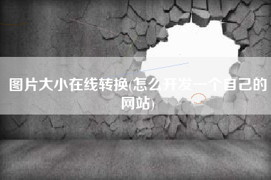 图片大小在线转换(怎么开发一个自己的网站)