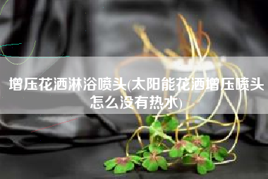 增压花洒淋浴喷头(太阳能花洒增压喷头怎么没有热水)