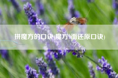 拼魔方的口诀(魔方9面还原口诀)