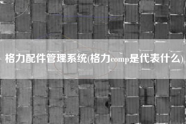 格力配件管理系统(格力comp是代表什么)