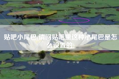 贴吧小尾巴(请问贴吧里这种小尾巴是怎么设置的)