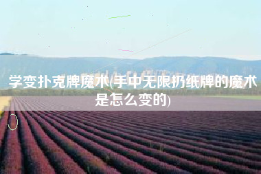 学变扑克牌魔术(手中无限扔纸牌的魔术是怎么变的)