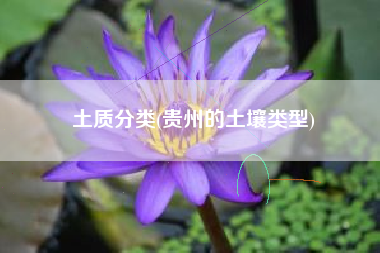 土质分类(贵州的土壤类型)