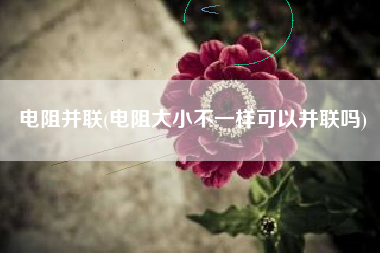 电阻并联(电阻大小不一样可以并联吗)