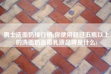 男士洗面奶排行榜(你使用超过五瓶以上的洗面奶面霜乳液品牌是什么)