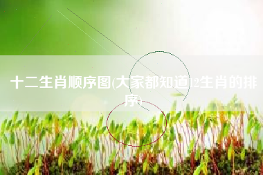 十二生肖顺序图(大家都知道12生肖的排序)