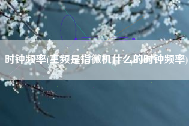 时钟频率(主频是指微机什么的时钟频率)