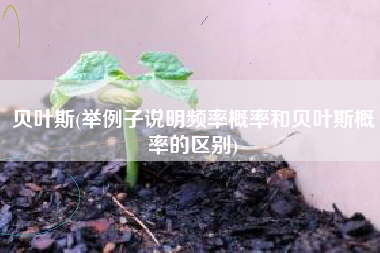 贝叶斯(举例子说明频率概率和贝叶斯概率的区别)