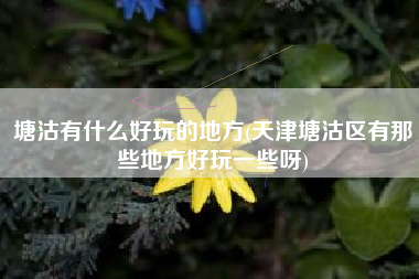 塘沽有什么好玩的地方(天津塘沽区有那些地方好玩一些呀)