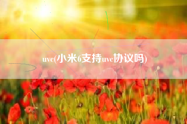 uvc(小米6支持uvc协议吗)