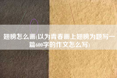 翅膀怎么画(以为青春画上翅膀为题写一篇600字的作文怎么写)