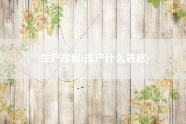 生产排程(排产什么意思)