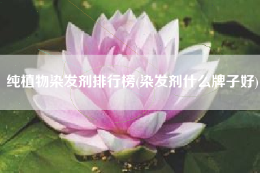 纯植物染发剂排行榜(染发剂什么牌子好)