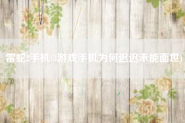 雷蛇2手机(3游戏手机为何迟迟未能面世)