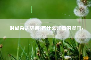 时尚杂志男装(有什么好看的漫画)