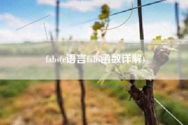 fabs(c语言fabs函数详解)