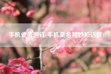 手机业务退订(手机莫名其妙扣话费)