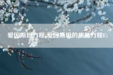 爱因斯坦方程(爱因斯坦的质能方程E)
