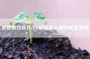 表格制作软件(DW软件怎么制作嵌套表格)