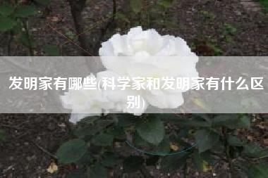发明家有哪些(科学家和发明家有什么区别)