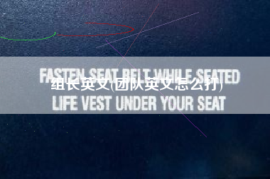 组长英文(团队英文怎么打)