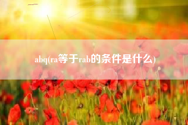 abq(ra等于rab的条件是什么)