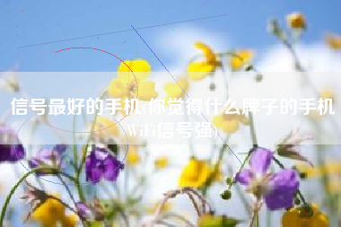 信号最好的手机(你觉得什么牌子的手机WiFi信号强)